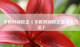 手机时间校正（手机时间校正最简单方法）